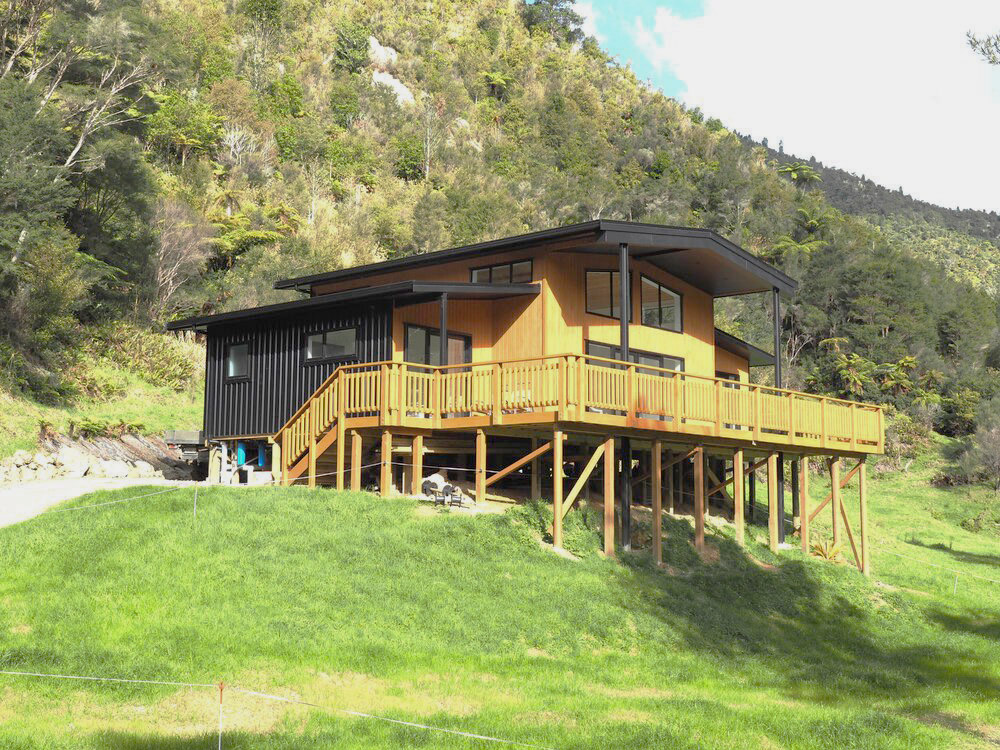 Tucked away in the Tutaetoko Valley near Opotiki township is this hidden gem brought to life by the clients dream for off grid living and the Designers plans to make it come true.